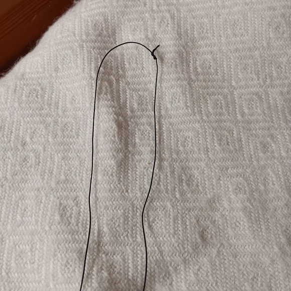 Elegant Black and White C Pendant Necklace - Picture 2 of 5